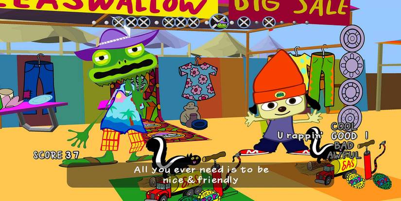 Rap battle in PaRappa