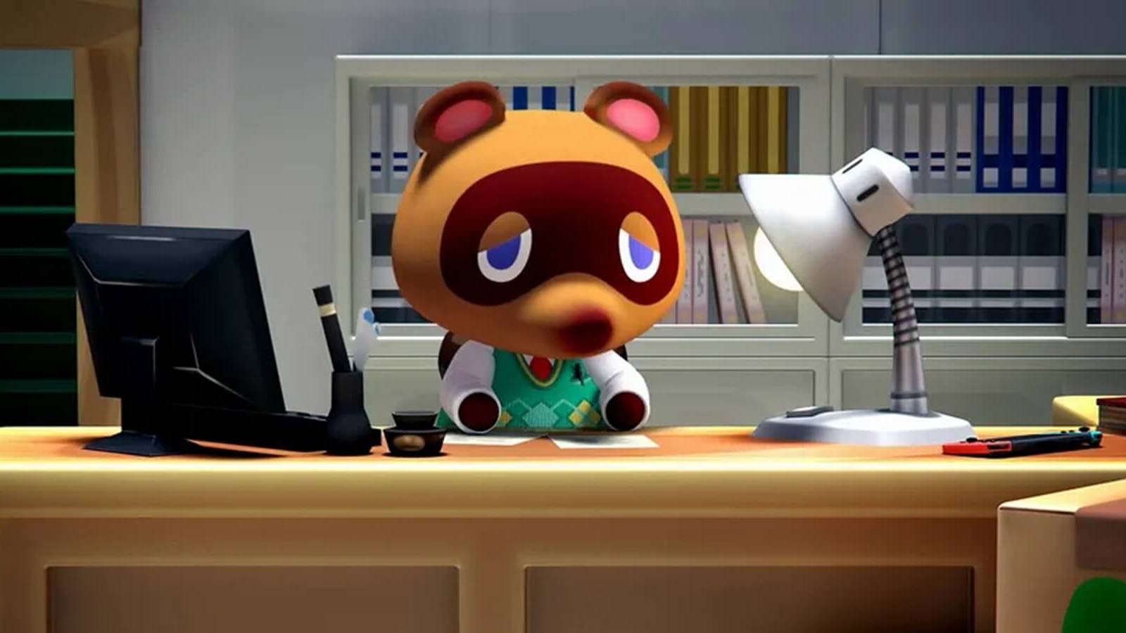 animal crossing new horizons tom nook desk