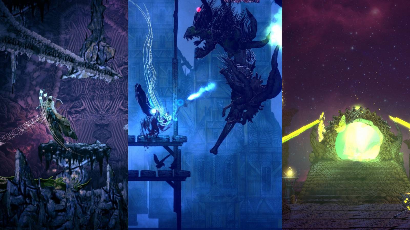 attacking a lovecraftian monster, fighting a beast, a glowing gateway in source of madness featured