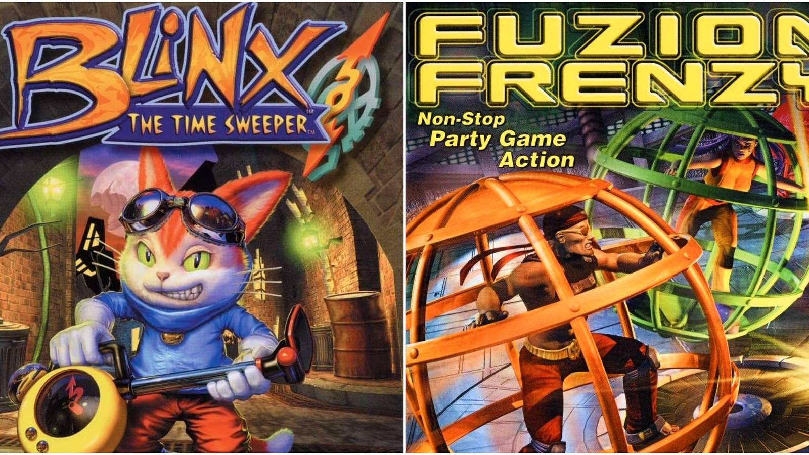 blinx the time sweeper and fuzion frenzy xbox games microsoft 