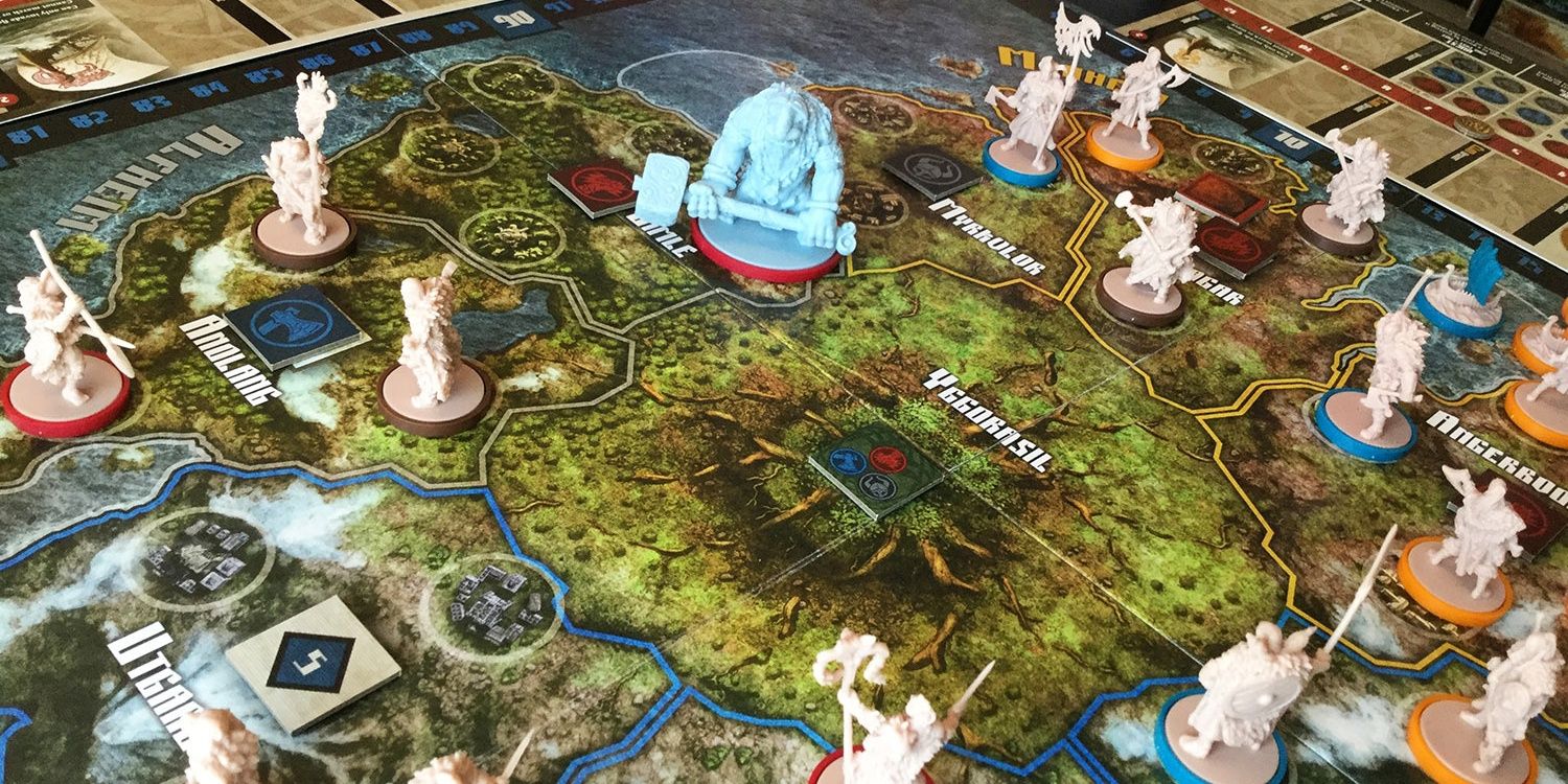 blood rage board game board and components