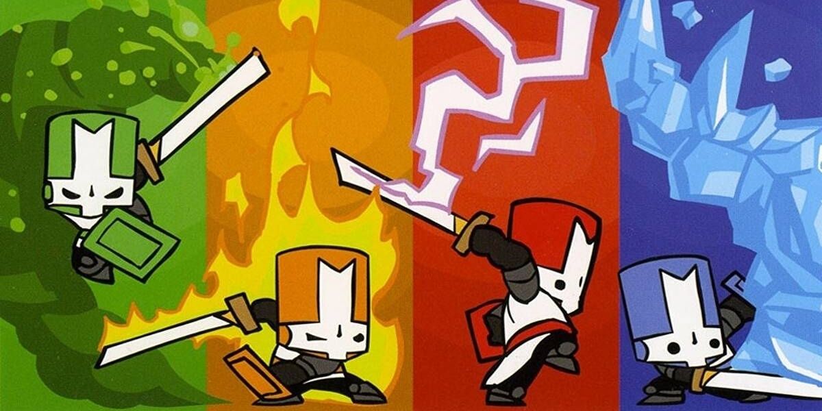 castle crashers character in their poses 