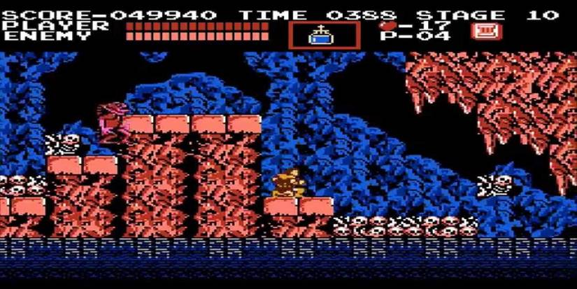 Gameplay from the original Castlevania