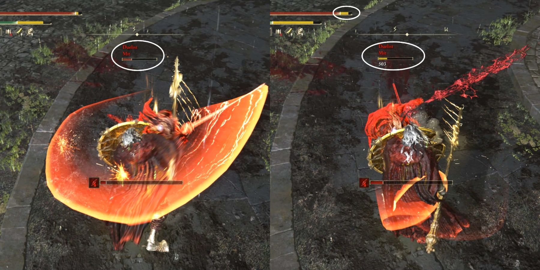 counter attacking with a spear and shield in elden ring