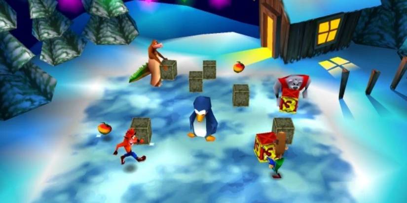 crash bash bandicoot minigames party mario nintendo playstation