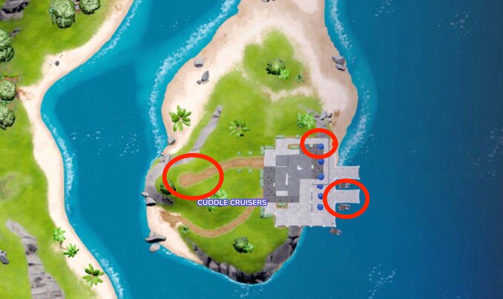 Fortnite Where to Find All Omni Chips at Cuddle Cruisers