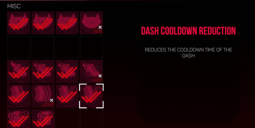 dash upgrades in wildcat gun machine
