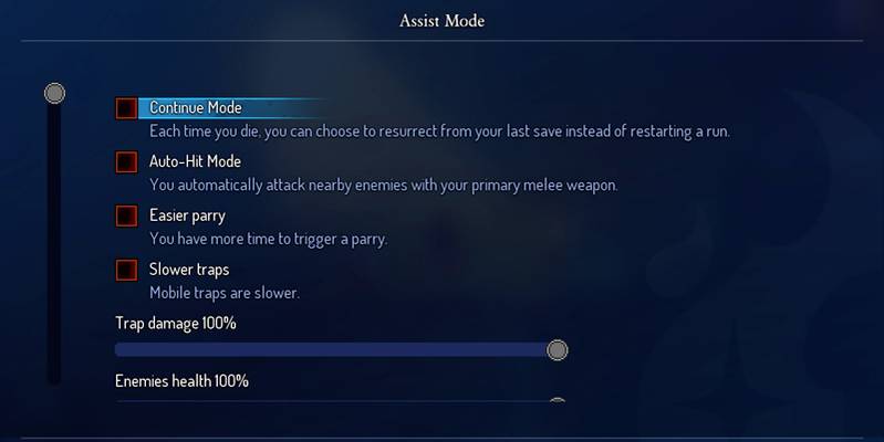 dead cells accessibility options assist mode