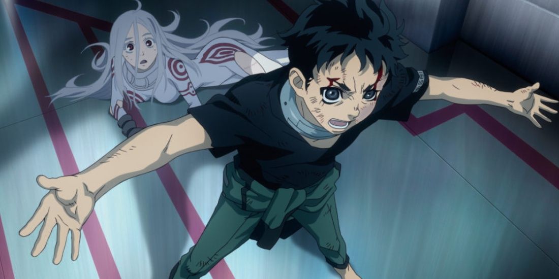 ganta igarashi protecting shiro in the anime deadman wonderland