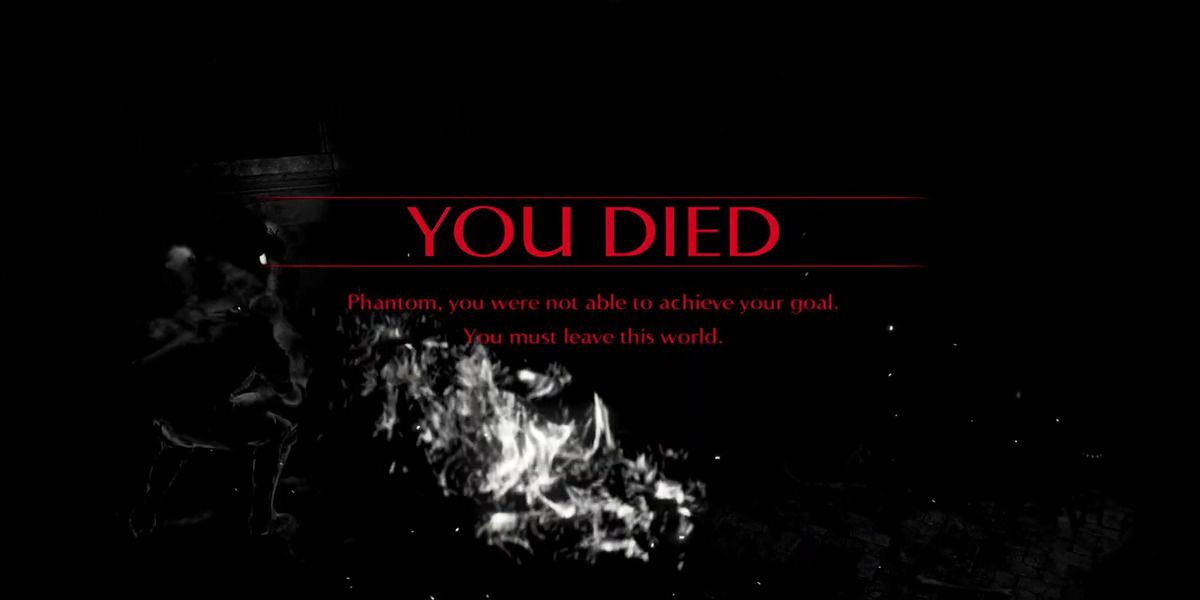 Death screen from Demon's Souls