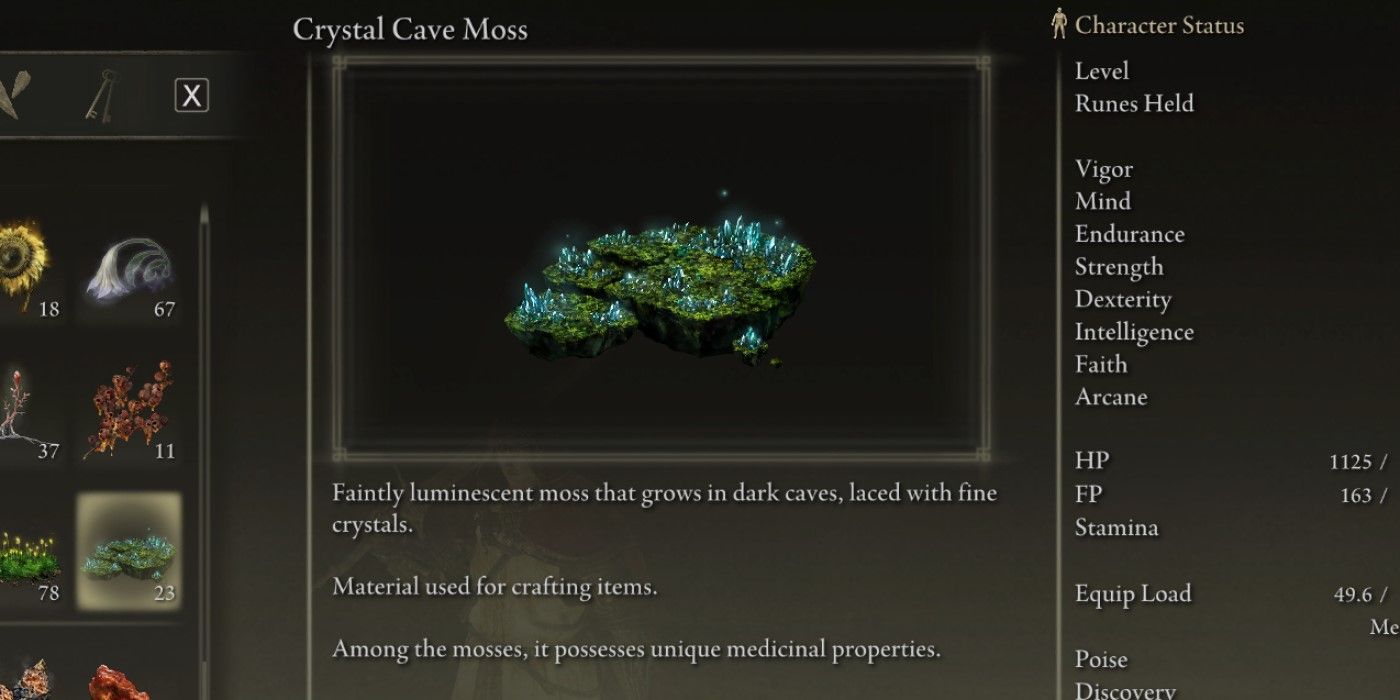 Elden Ring Crystal Cave Moss