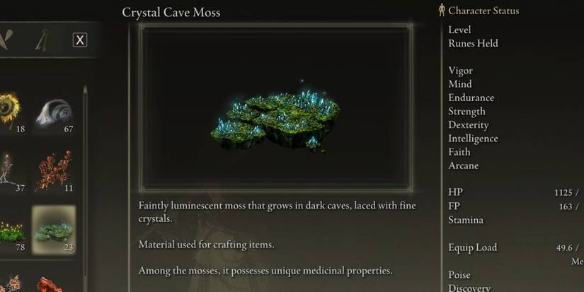 Elden Ring Crystal Cave Moss