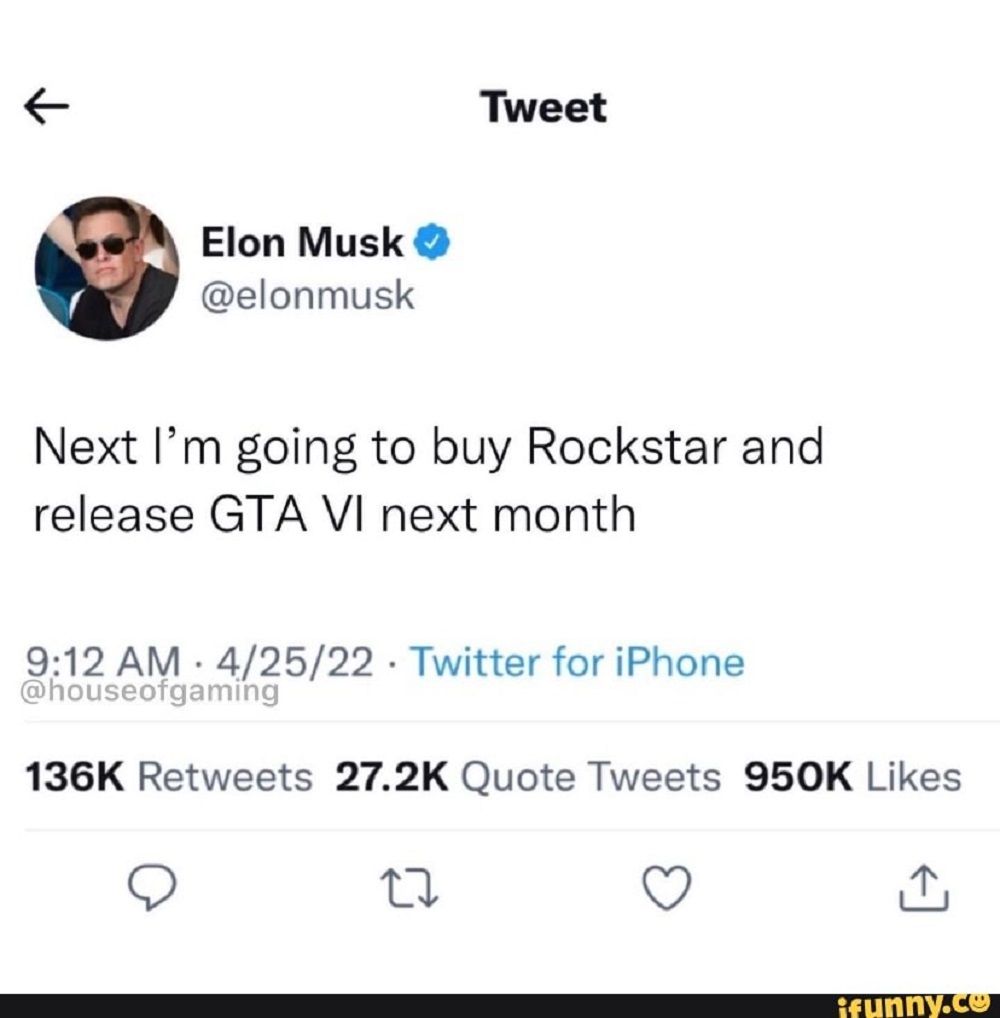 elon musk gta 6 meme