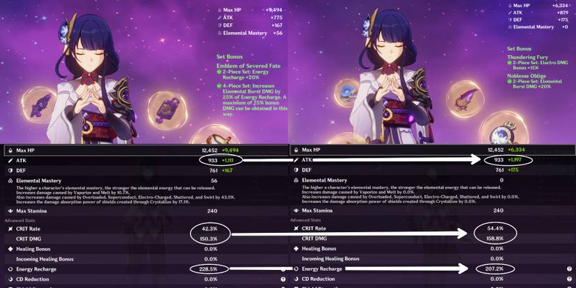 emblem vs noblesse in genshin impact