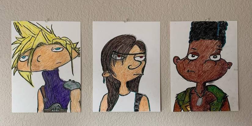 final fantasy 7 hey arnold cloud tifa barret arnold helga gerald