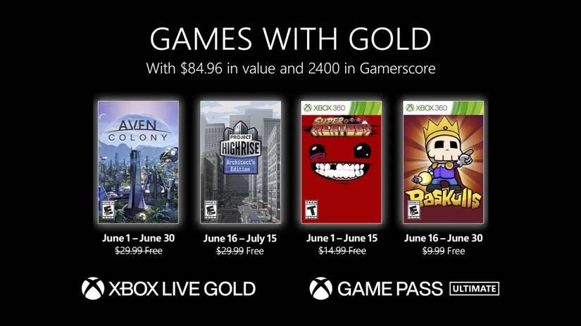 free games with gold games june 2022