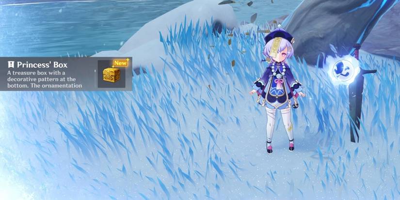 qiqi with princess's box in genshin impact