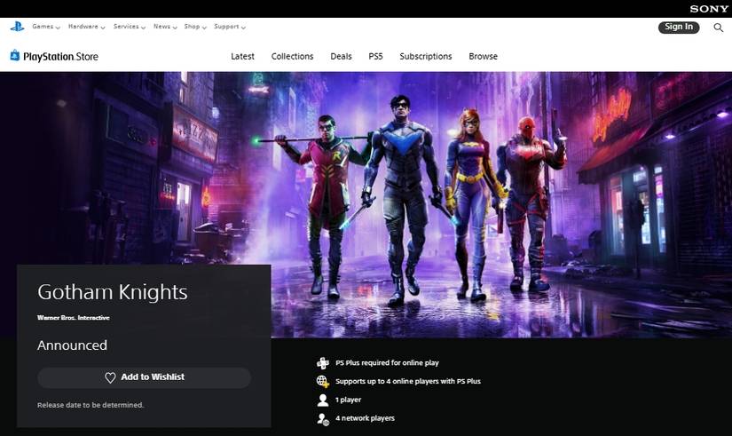 gotham knights psn profile