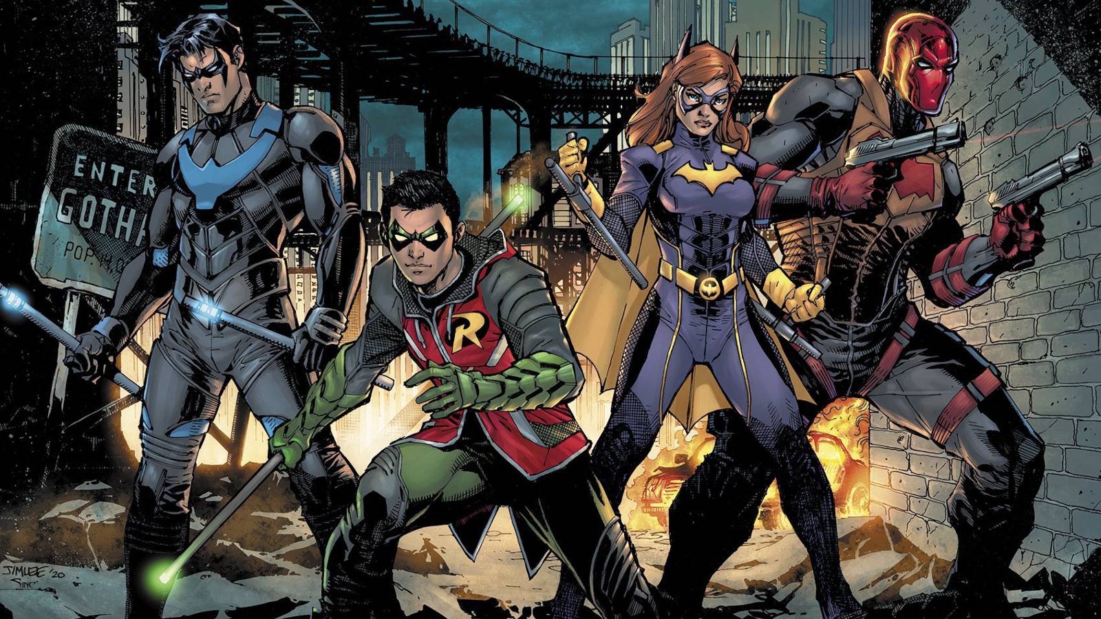 bat family comic art