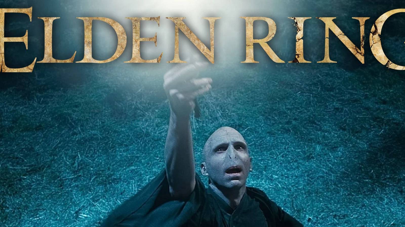 harry potter voldemort elder wand with elden ring logo