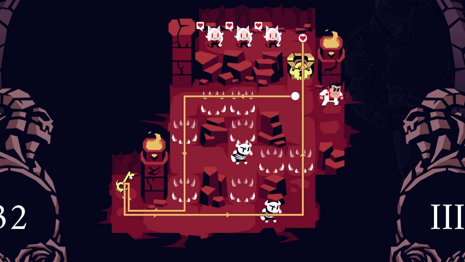 Helltaker First Level Helltaker is a Good Example Why More Games Should Let Players Skip Puzzles