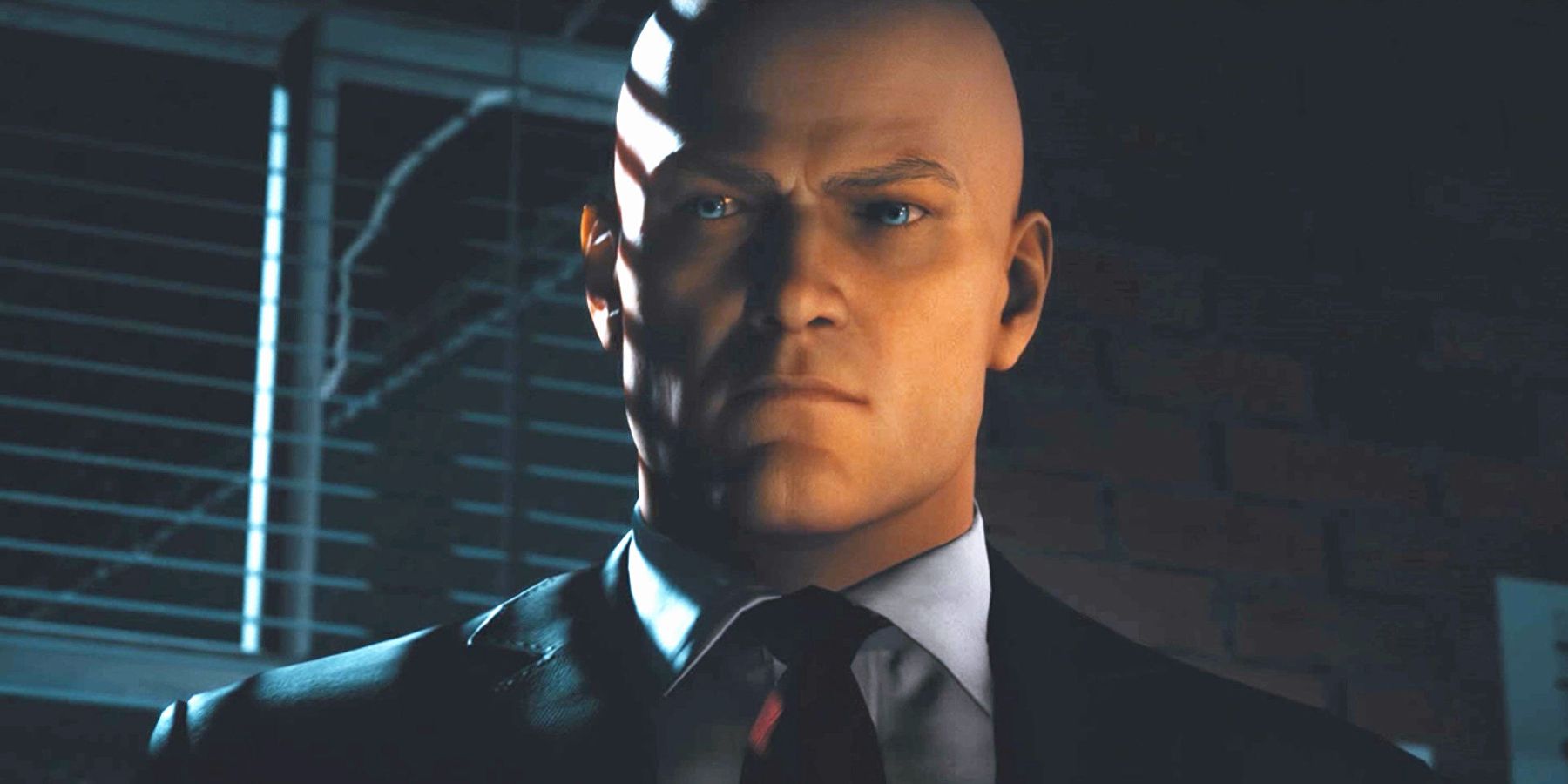 Image from Hitman 3 showing a close-up of Agent 47.