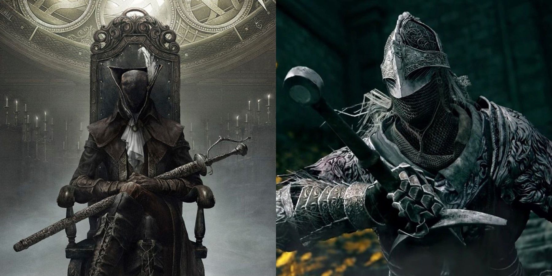 Главный герой Hunter в Bloodborne и главный герой Elden Ring Tarnished