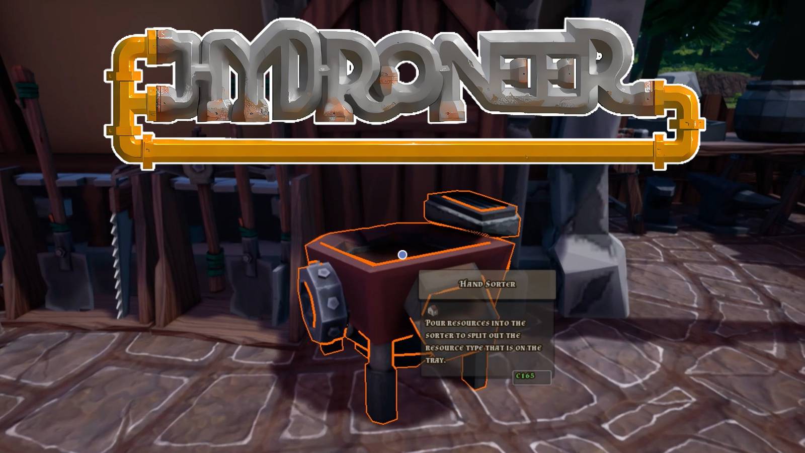 hydroneer sorting machine and logo