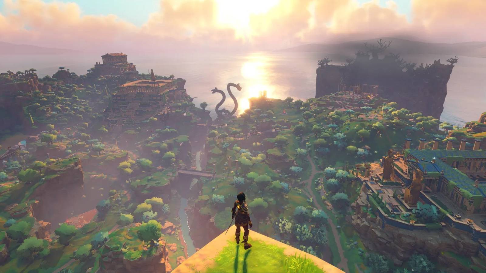 Standing on a mountain looking at the view below