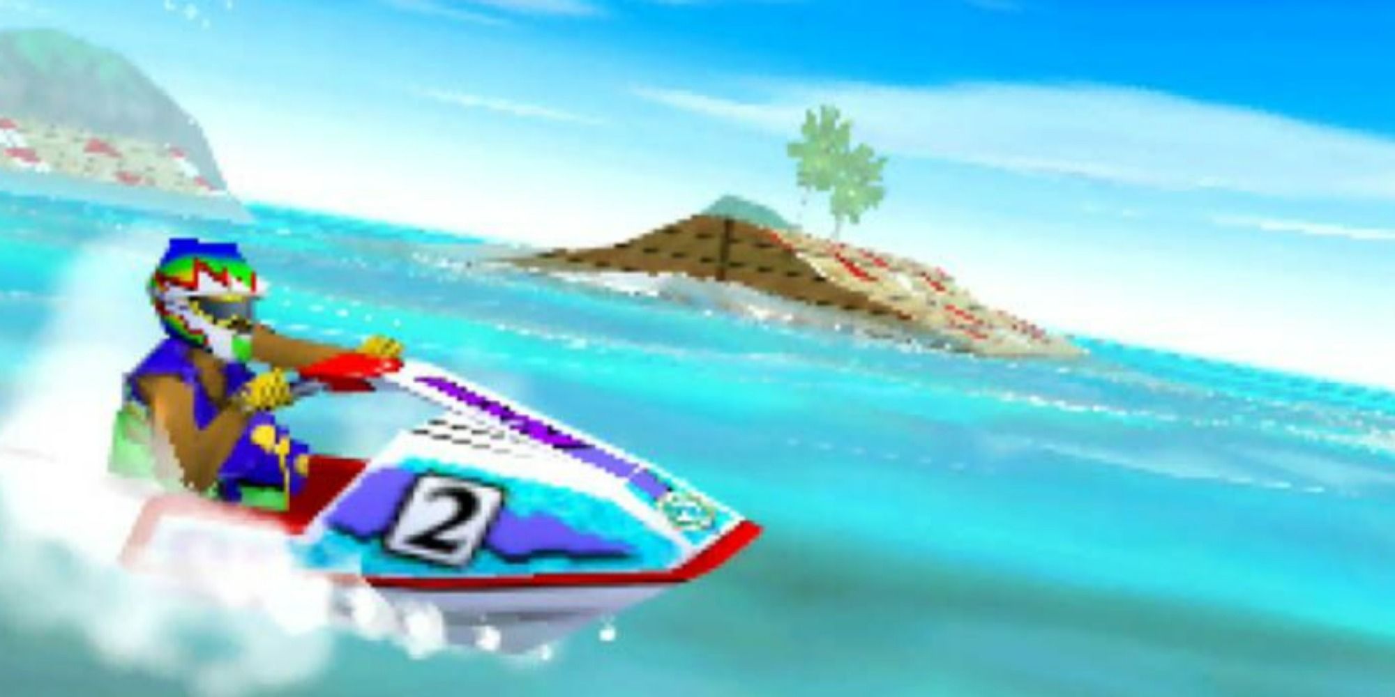 jet ski racing on the ocean in wave race 64