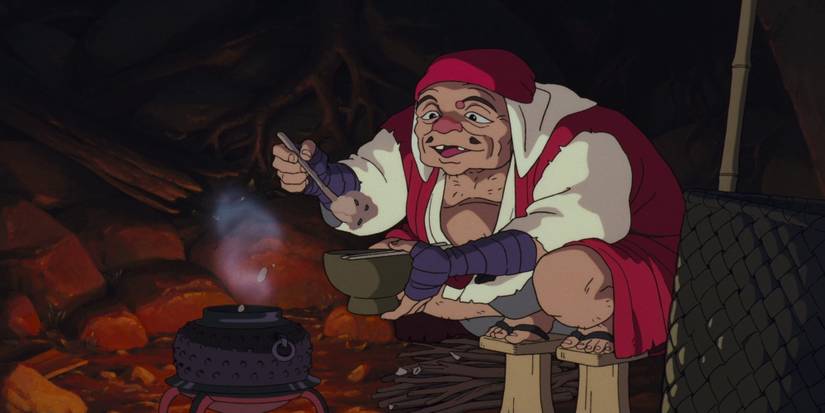 jigo Princess Mononoke spooning miso paste into a bowl