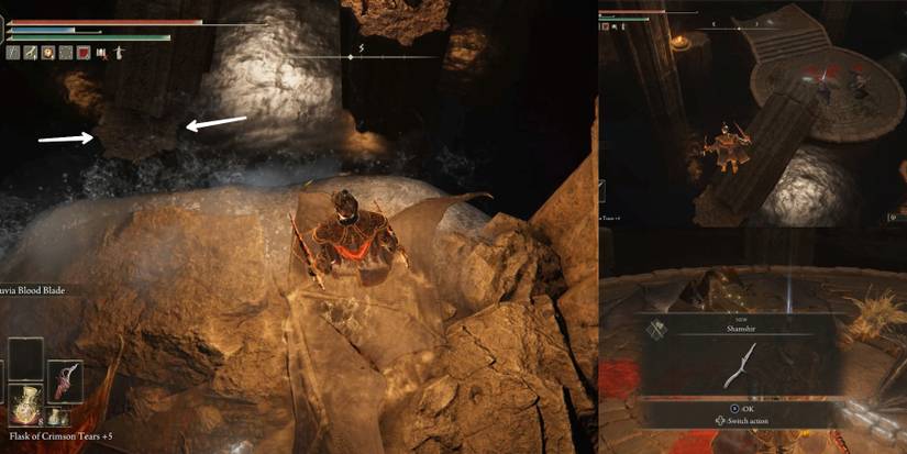 jumping down a platform in elden ring