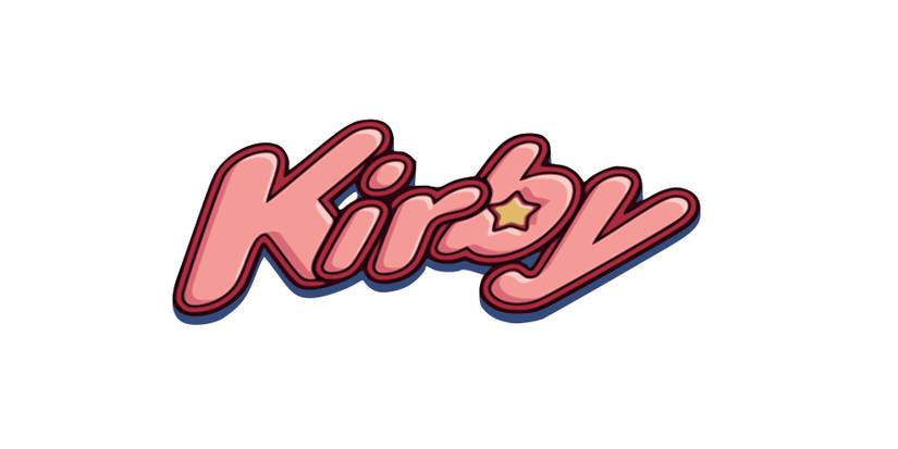 the logo for the game kirby