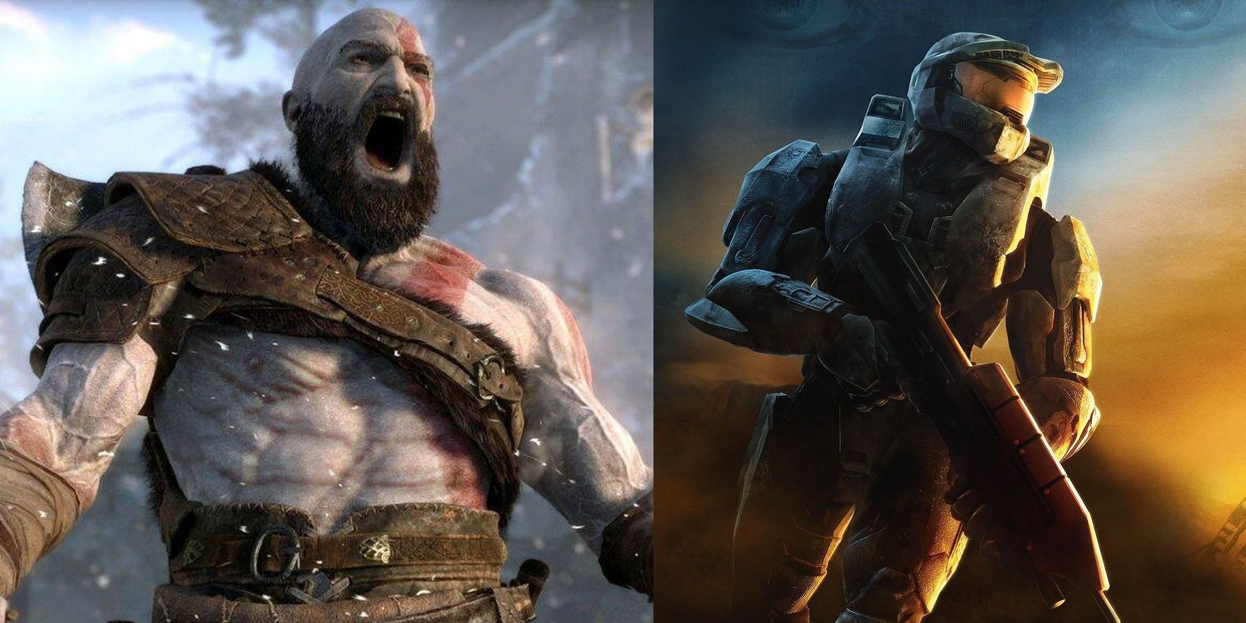 kratos vs master chief god of war mod