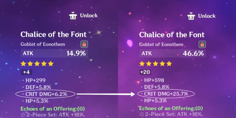 leveling up bad artifacts in genshin impact
