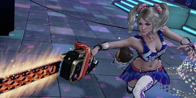 Juliet Starling using her chainsaw in Lollipop Chainsaw