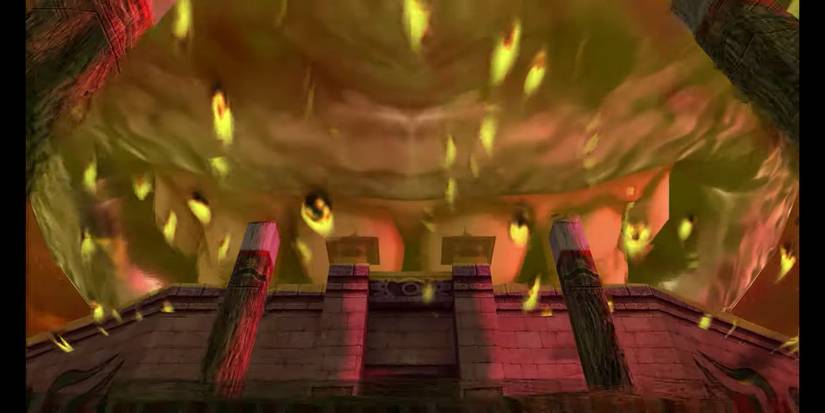 Moon crashing down onto Clock Town