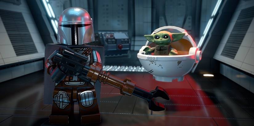 Mandalorian and baby yoda grogu