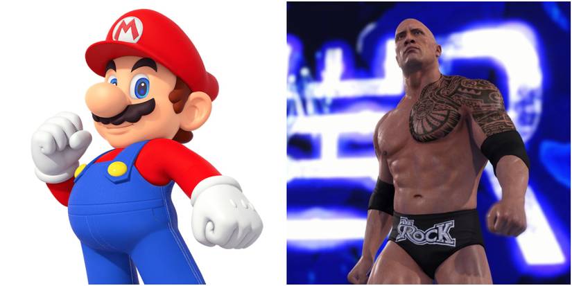(Left) Mario (Right) The Rock