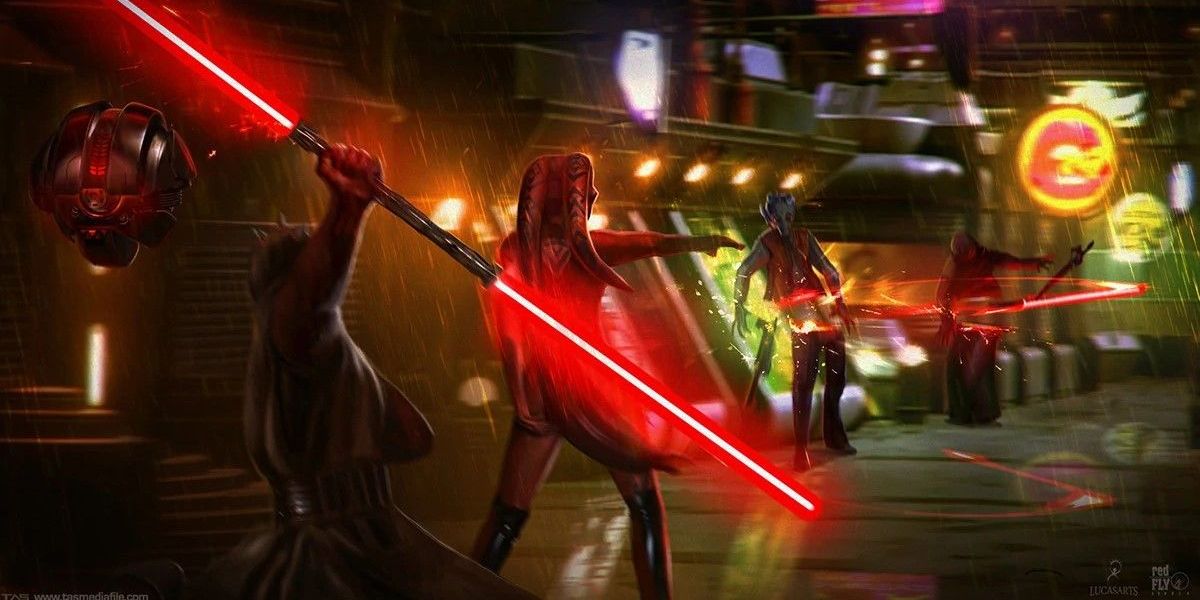 maul and talon lightsabers battle of the sith lords