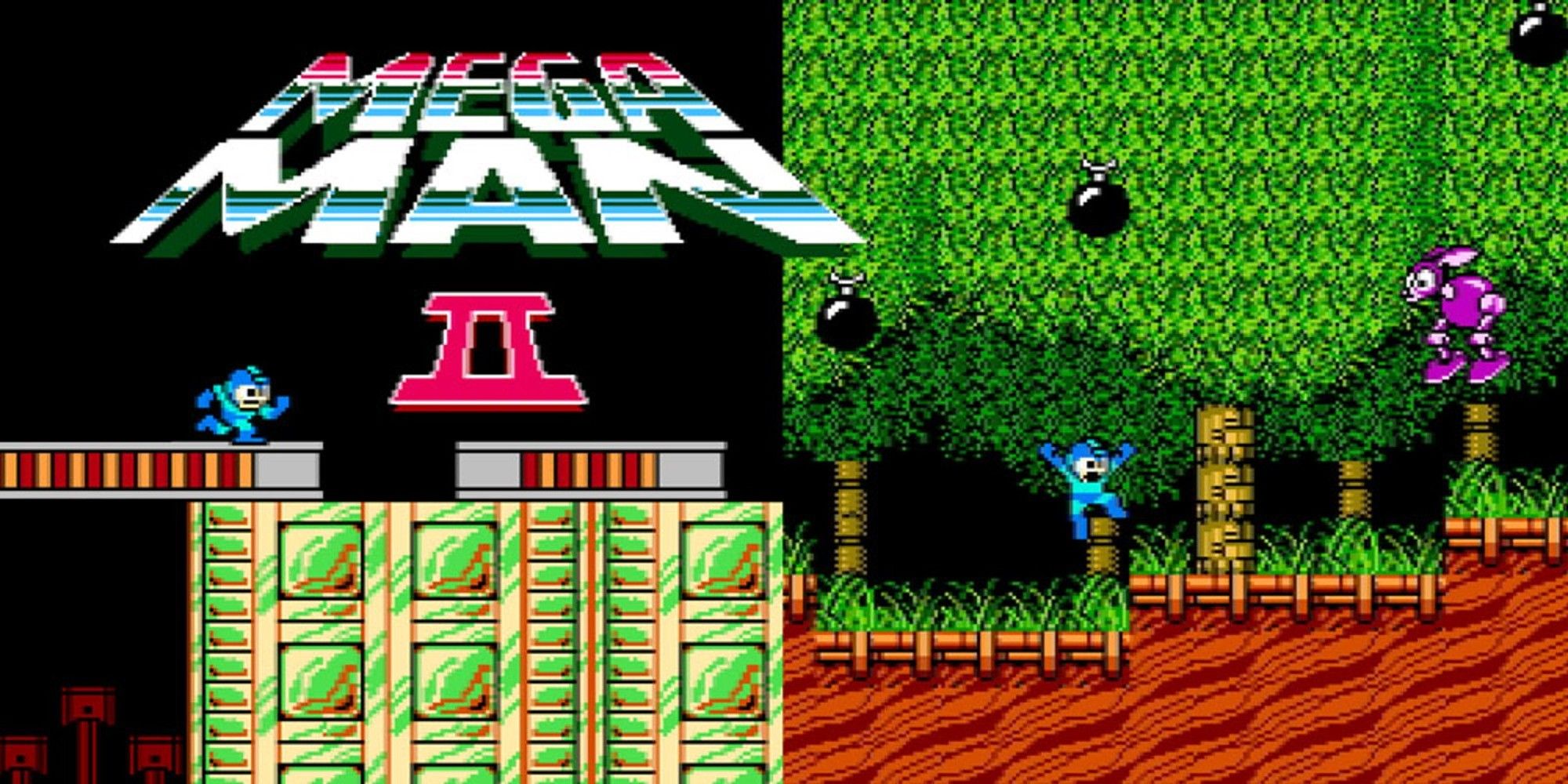 Mega Man 2 video game gamplay and title screen