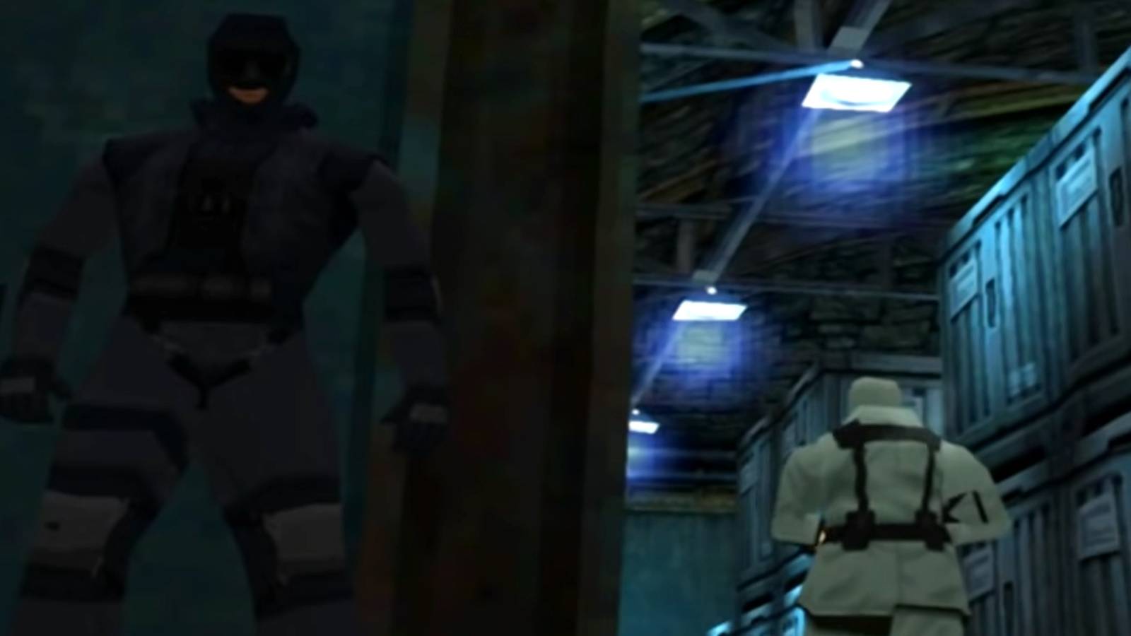 Metal Gear Solid Snake Hiding From Guard