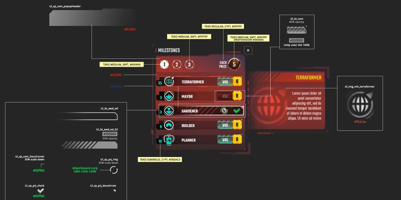 milestones shown in Terraforming Mars 