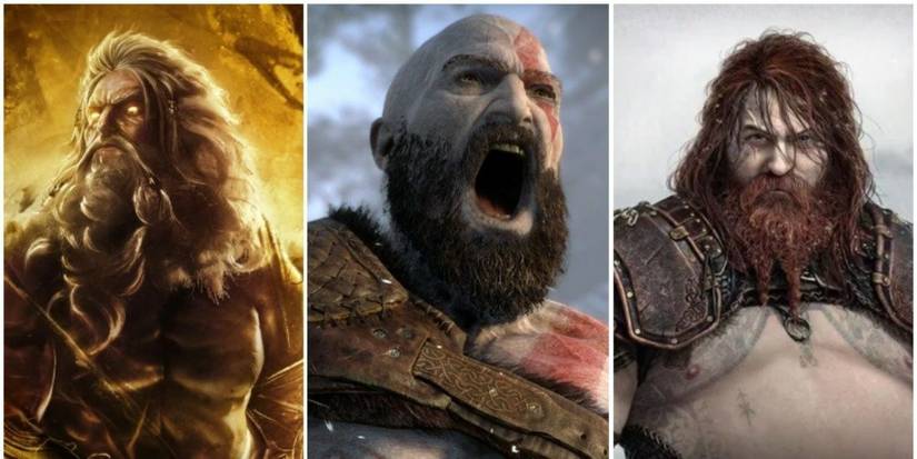 Zeus, Kratos, and Thor from God of War Franchise