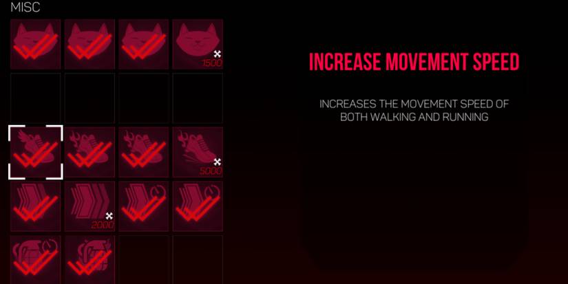 movement speed upgrades in wildcat gun machine