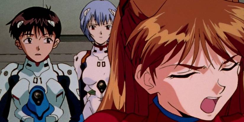 shinji, asuna and rei from neon genesis evangelion