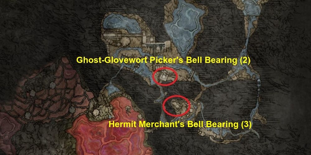 Ainsel River Bell Bearing Locations Map 