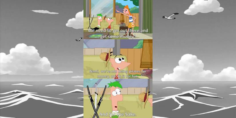 one piece phineas ferb meme