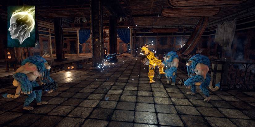 outward-Focus-boon-skill-adventurer-fighting-group-of-creatures