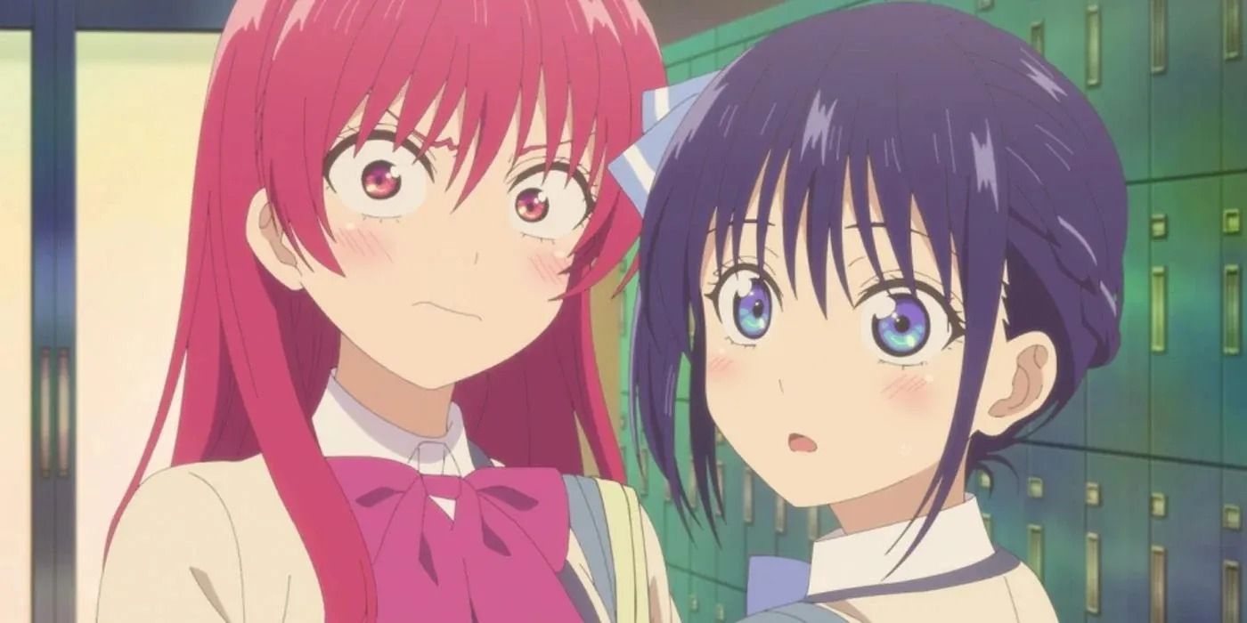 the characters nagisa and saki from the anime girlfriend girlfriend